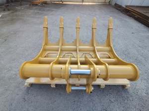 Excavator Attachments: Excavator Root Rake CAT 312 1.7m 65mm