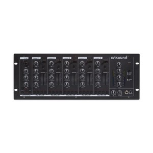 4 Zone Audio Mixer, black (MIKS6.4) - Artsound - Digital World