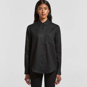 Corporate: Women's Linen Long Sleeve Shirt - 4418