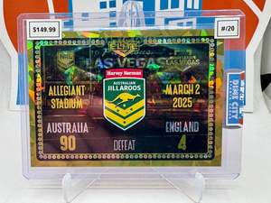 Nrl: NRL Elite Las Vegas NRLW Jillaroos Case Card #/20