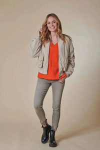 Alba Cord Jacket Off White – Zhrill