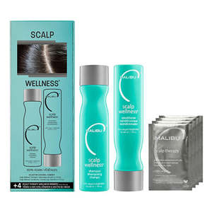 Malibu C Scalp Wellness Collection Kit – Soothing Shampoo, Conditioner & 4 Treatments