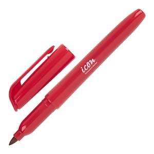 Highlighters Markers: Icon Permanent Marker Pen Style Red