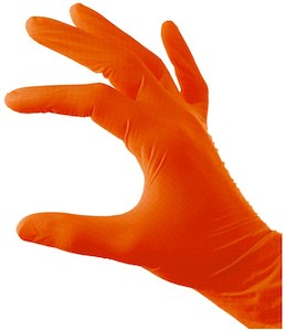 Nitrile Orange Diamond Gloves 9.0g Large (1000 gloves)