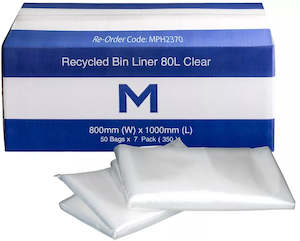 Cleaning: Bin Liners 80lt Clear