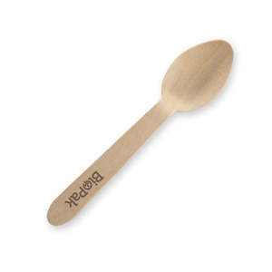 Biopak 100% FSC Certified Wooden Teaspoon Pack 100