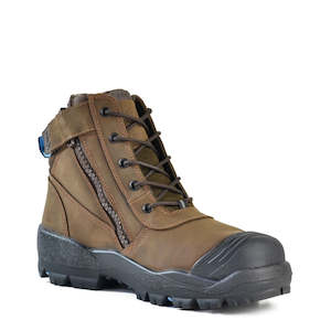 Health Safety: Bata Horizon Ultra Brown Zip Sided Safety Boot