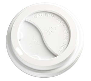 Consumables: PS Plastic Cup Lids - White, 62mm Diameter (1000)