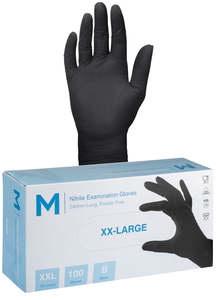 Gloves 1: Nitrile Black Gloves 7.0g XXL (900 gloves)