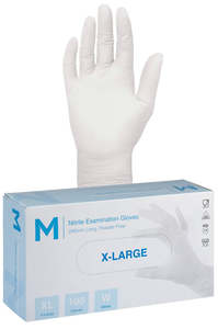 Gloves 1: Nitrile White Gloves 5.0g XL (1000 gloves)
