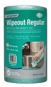 Pacific Hygiene: Sorb-X Wipeout Regular Roll. Green (ROLL)