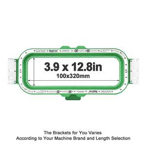 Embroidery Machines: 3.9" x 12.8" Magnetic Frame for Ricoma Embroidery Machines - 400mm Arm
