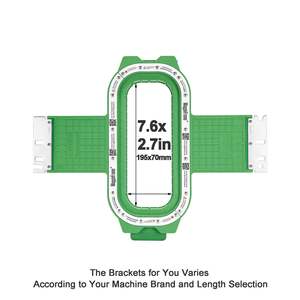 Embroidery Machines: 7.6" x 2.7" Magnetic Frame for Ricoma Embroidery Machines - 400mm Arm