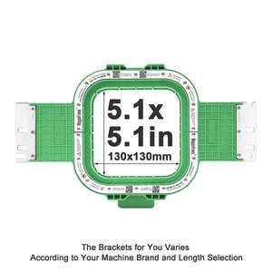 Embroidery Machines: 5.1" x 5.1" Magnetic Frame for Ricoma Embroidery Machines - 400mm Arm