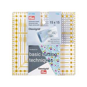 Prym Omnigrid Ruler 15 × 15 cm – Universal Square Sewing & Patchwork Ruler