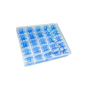 Janome Mc9000: Janome Blue Bobbins - 25 Pack with Storage Case.