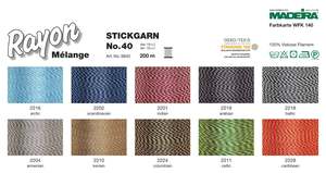 Madeira Rayon 40 Embroidery Thread 200m. Melange Collection