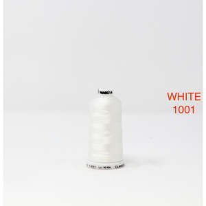 Embroidery Thread: Madeira Classic Rayon 40 - White 1001. 1000m