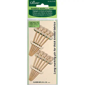 Knitting Supplies: Clover Bamboo Long Marking Pins for Thick Knit Fabrics