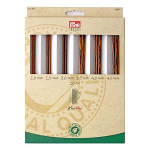 Knitting Supplies: Prym / KnitPro Double-Pointed Knitting Needles Set – Natural Wood, 2.0–4.5 mm