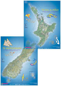 Nautical Charts: Aotearoa New Zealand Te Reo Posters Combo (North and South Islands)