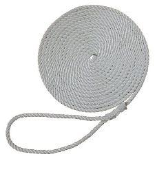 Polyester 3-Strand Rope Mooring Dock Line With Eye