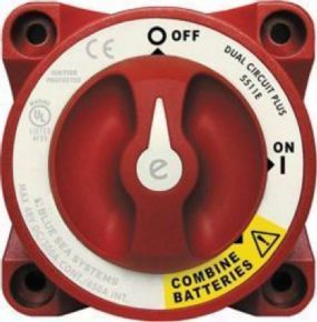 Blue Sea E-Series 350A Battery Switch – Dual Circuit Plus