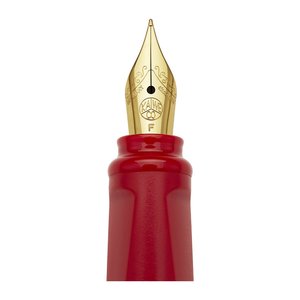 Moleskine x Kaweco Fountain Pen, Gold-plated Fine Nib, Red Body, Blue ink