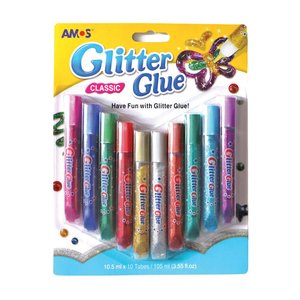 Glitter: Amos Glitter Glue Pack 10 10x10.5ml