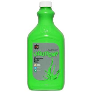 Poster Paints: Liquitemp Fluorescent Classroom Poster Paint 2 Litres - Green