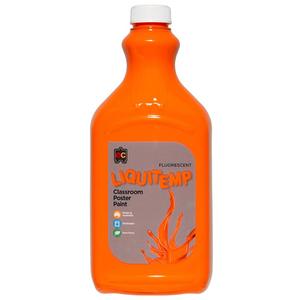 Liquitemp Fluorescent Classroom Poster Paint 2 Litres - Orange