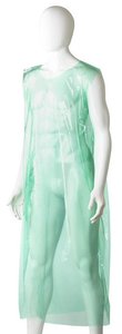 Disposable Polyethylene Sleeveless Apron, 800mm x 1400mm x 30mu x 250 pieces - Green