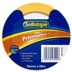 Sellotape Premium+ Washi Masking Tape 36mm x 50mt