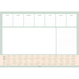 Collins A3 Desk Pad 50 Sheet Even Year