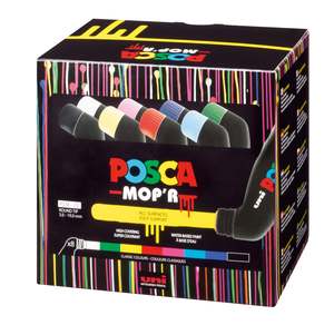 Uni Posca MOP'R Paint Marker Set, PCM-22, 8 Assorted Colours Pack, PCM228C,&hellip;