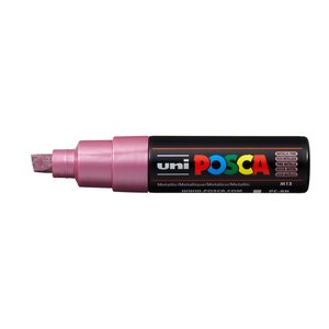 Uni Posca Paint Marker PC-8K, Metallic Pink, Chisel Tip 8.0mm