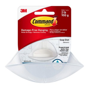 Command Soap Dish with Water Resistant Strips (BATH14-ES)