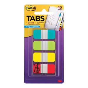 Post It: Post-it Tabs 676-ALYR 15mm x 38mm Bright, Pack of 4