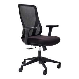 Mondo Riley Highback Mesh Back Chair with Arm Rest, Black