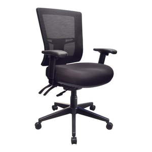 Buro Metro II Mesh Back Ergonomic Office Chair, With Arm Rest, Nylon Base, Black, Assembled