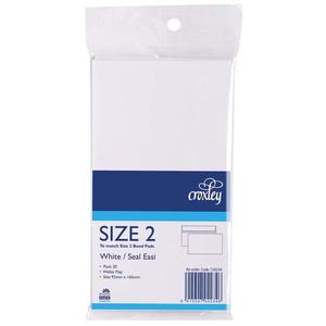 Croxley 92mm x 165mm Envelope Size 2 Seal Easi Bond 25's Pack