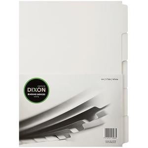Dixon A4 Binding Indices 5 Tabs - Unpunched