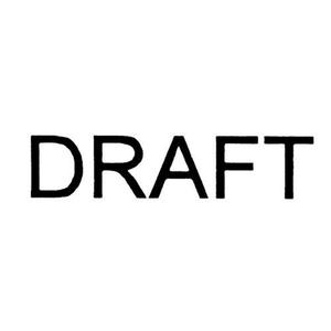 Dixon DRAFT Self Inking Rubber Stamp, Red