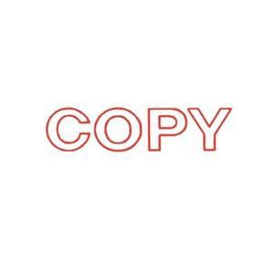 Dixon COPY Self Inking Rubber Stamp, Red