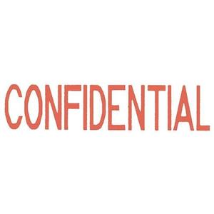 Dixon CONFIDENTIAL Self Inking Rubber Stamp, Red