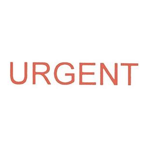 Dixon URGENT Self Inking Rubber Stamp, Red