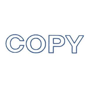 Dixon COPY Self Inking Rubber Stamp, Blue