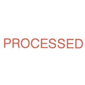 Dixon PROCESSED Self Inking Rubber Stamp, Red