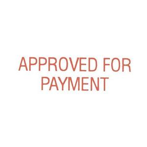 Dixon APPROVED FOR PAYMENT Self Inking Rubber Stamp, Red
