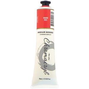 Chromacryl Acrylic Paint 75ml Tube - Warm Red